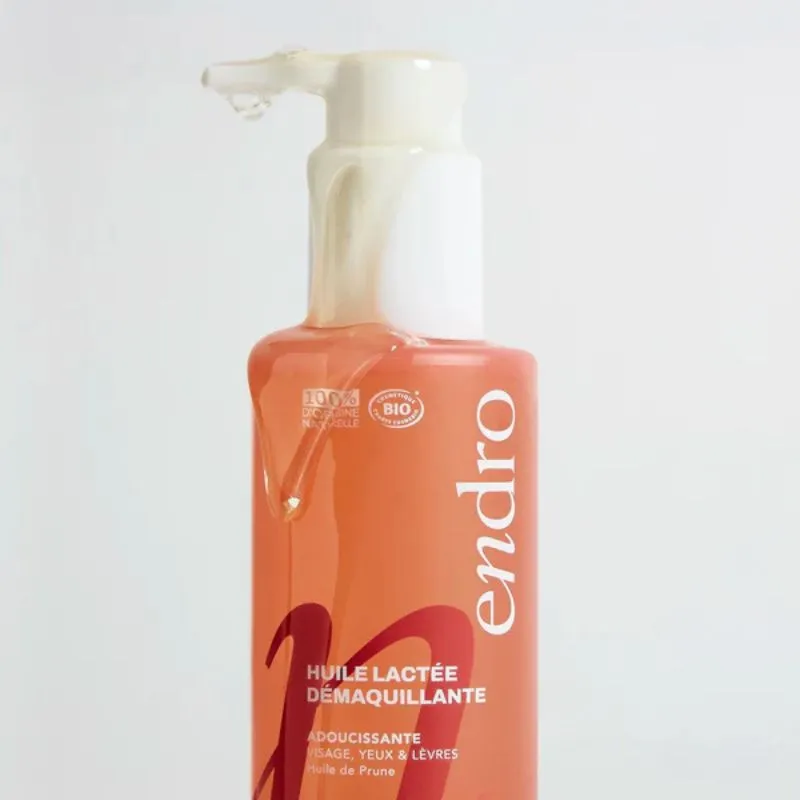 packshot produit - endro - huile lactee - produit et texture.webp