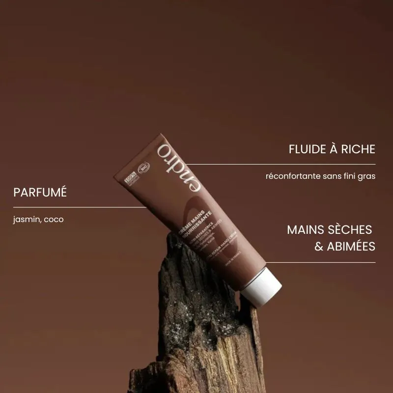 packshot produit - endro - crème main nourissante - infos.webp