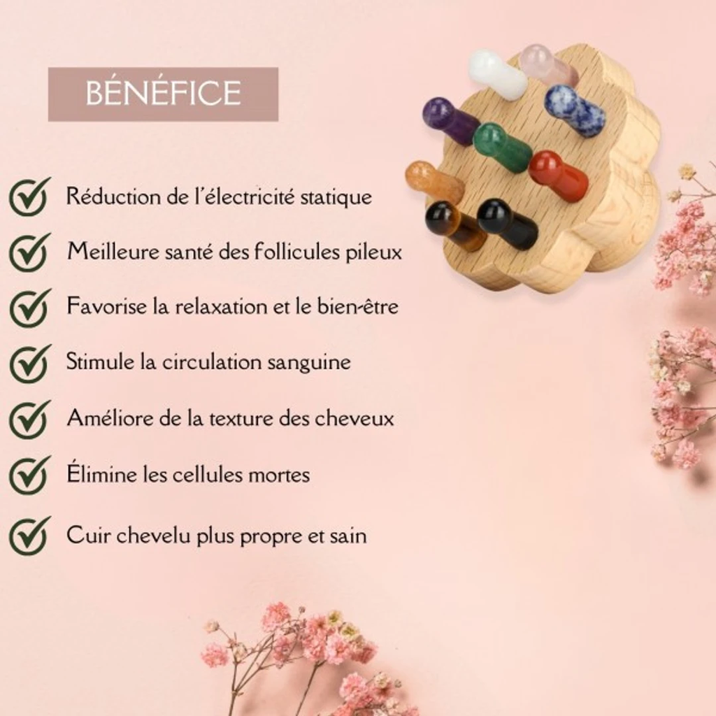 [BCC9P] Brosse Pour Cuir Chevelu Fleur 9 Points Sun&Sia.webp