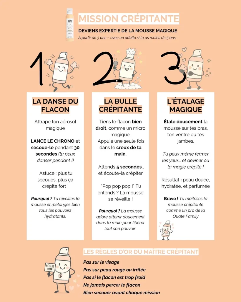 Mon Hydratant Crépitant - Mousse hydratante & apaisante - à partir de 3 ans - Ouate 150ml 4.webp