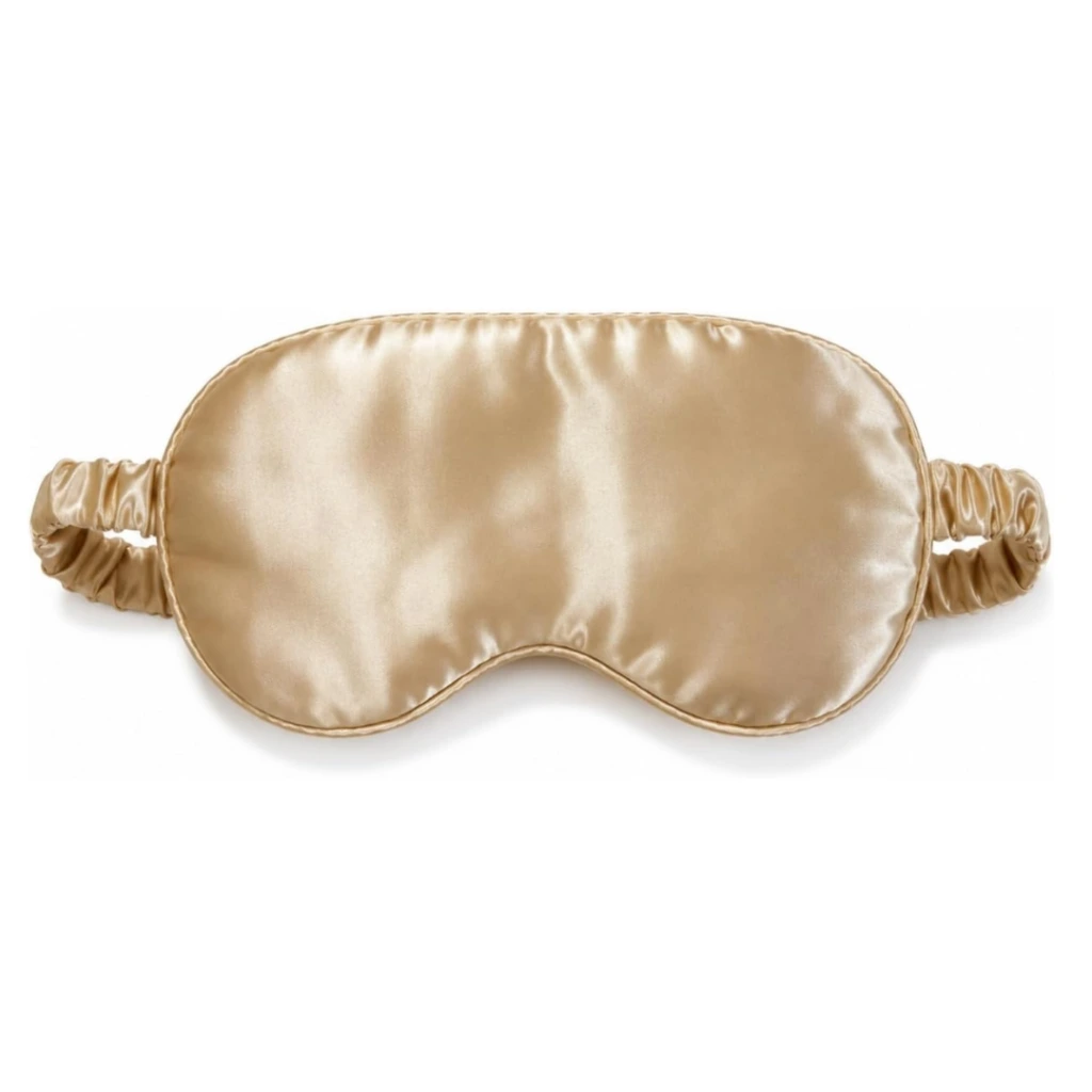 Masque de Nuit Premium en Satin pour les yeux Sun&Sia champagne.webp