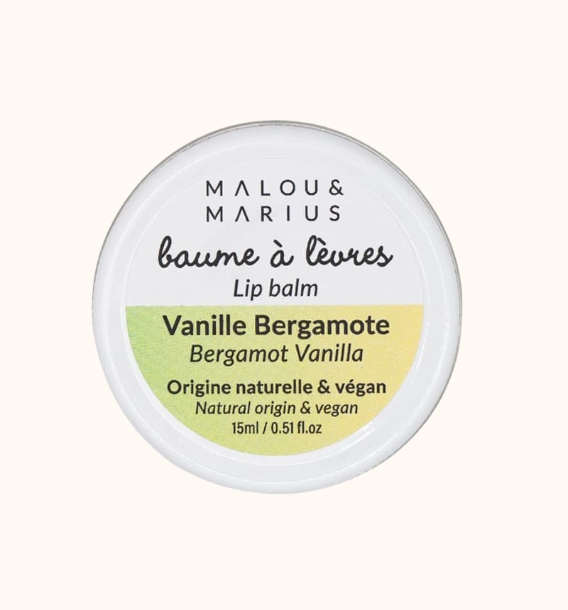 Baume à lèvres 100_ d'origine naturelle et Végan Malou&Marius 15ml vanille.webp