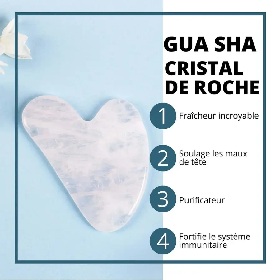 Masseur Gua Sha En Pierre Naturelle Avec Housse En Lin Sun&Sia cristal de roche4.webp