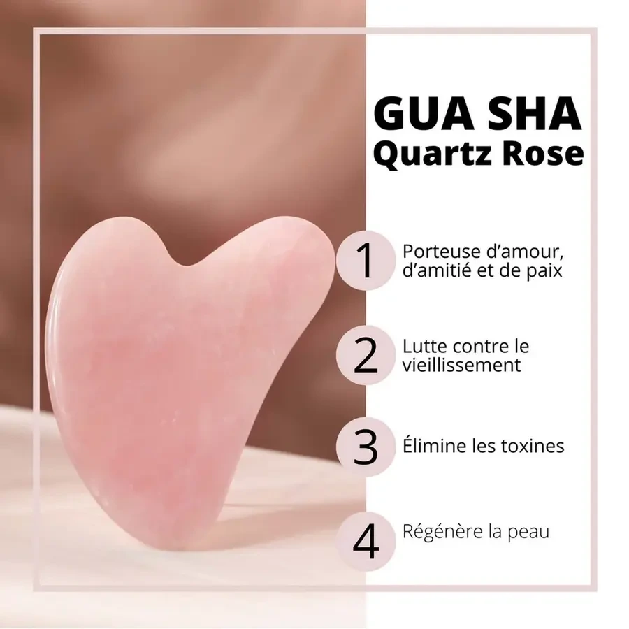 Masseur Gua Sha En Pierre Naturelle Avec Housse En Lin Sun&Sia rose6.webp
