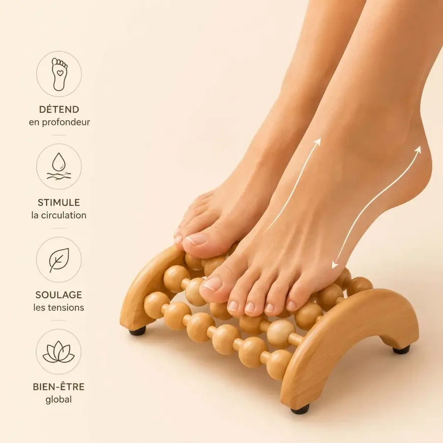 Masseur Réflexologie en bois pour les pieds Sun&Sia3.webp