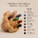 Brosse Pour Cuir Chevelu Fleur 9 Picots en Pierre Naturelle Sun&Sia6.webp