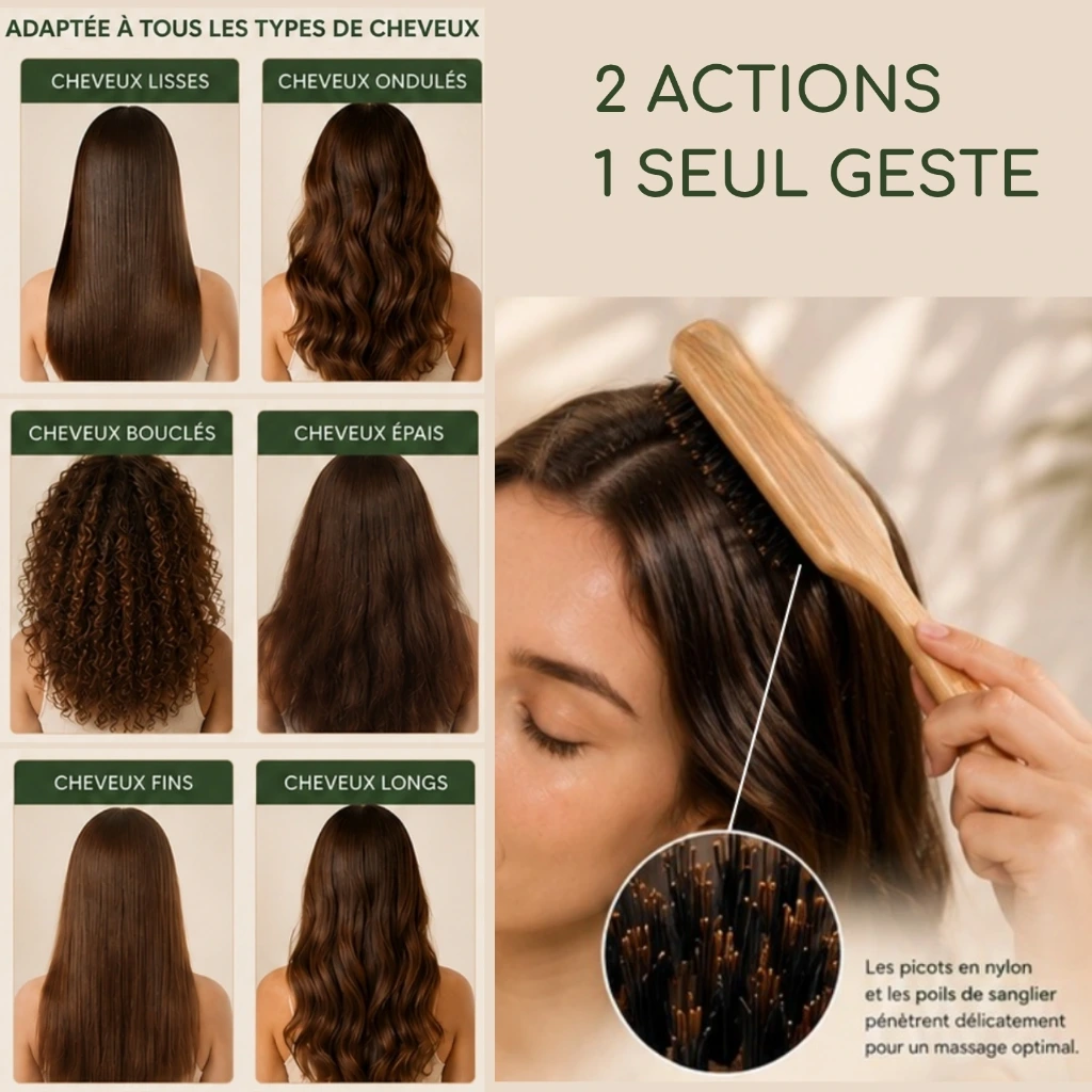 Brosse à Cheveux Aura Brush Poils de Sanglier Sun&Sia4.webp