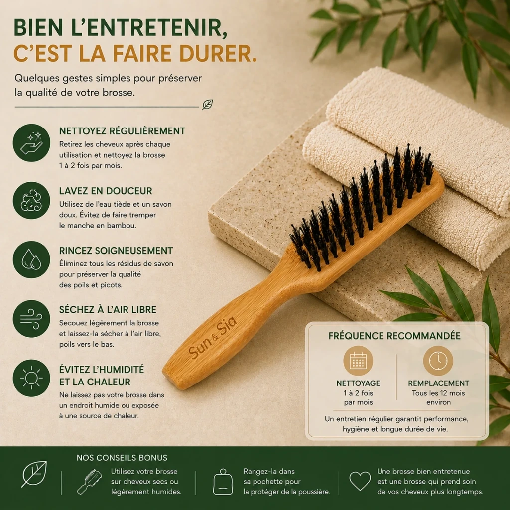 Brosse à Cheveux Aura Brush Poils de Sanglier Sun&Sia5.webp