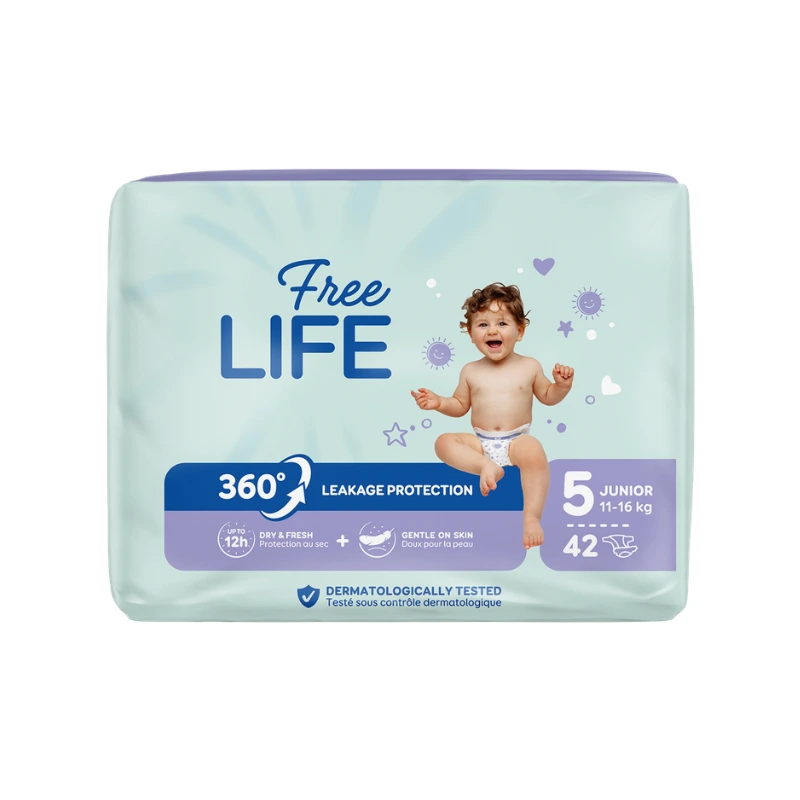 Couche Bébé Freelife 360° N°5 Junior 11-16kg Sachet de 42 couches a.webp
