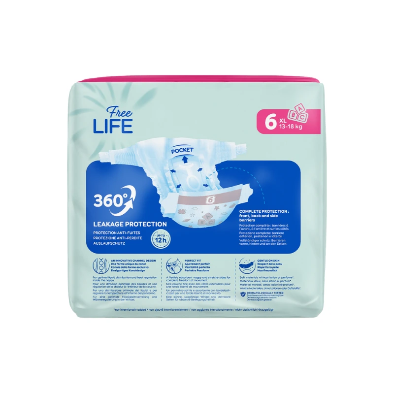 Couche Bébé Freelife 360° N°6 XL 13-18kg Sachet de 35 couches b.webp