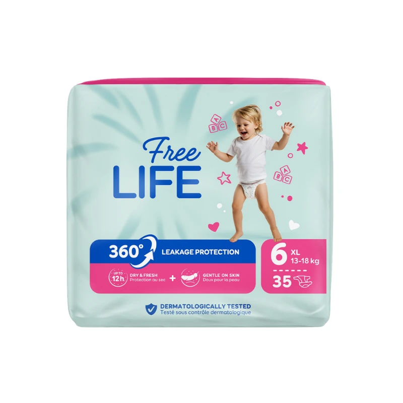 Couche Bébé Freelife 360° N°6 XL 13-18kg Sachet de 35 couches a.webp