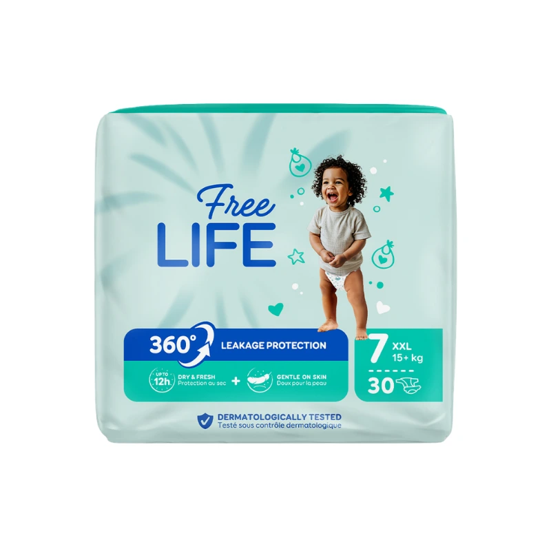Couche Bébé Freelife 360° N°7 XXL 15+kg Sachet de 30 couches a.webp