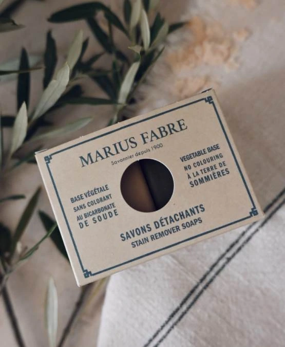 Duo Savon de Marseille Détachant Terre Sommière + Bicarbonate Marius Fabre 2x150G.webp