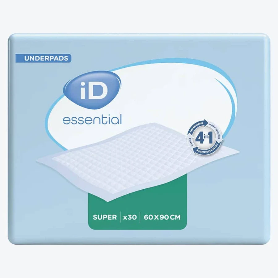 [ABLEUE60X90] Alèse 60 x 90 ID Essential Super Sachet de 30