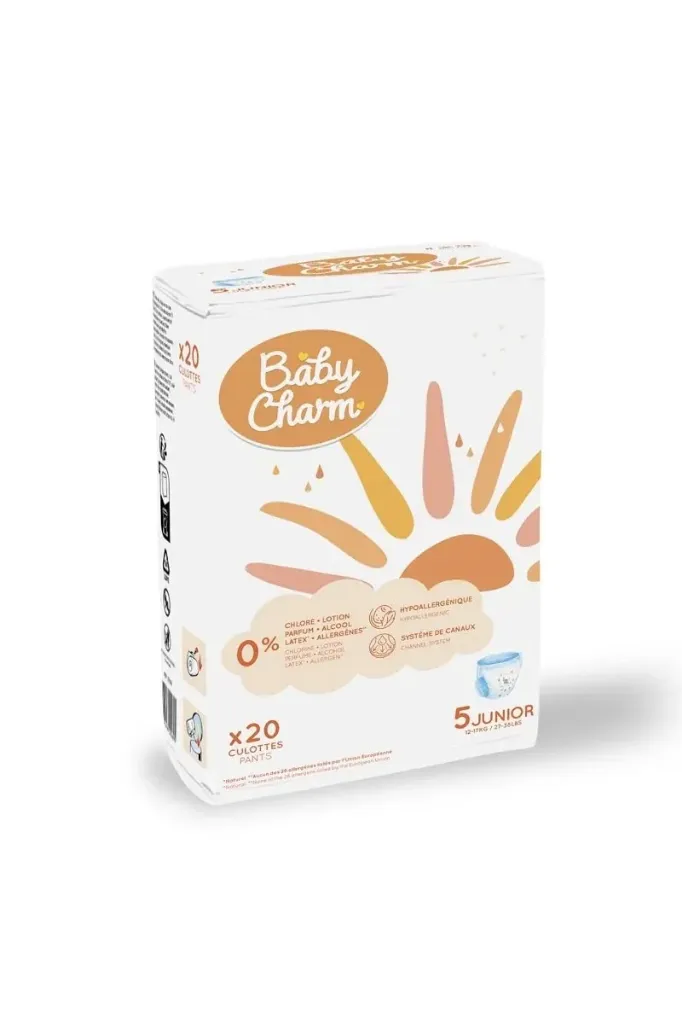 Culotte bébé Babycharm N°5 Junior 12-17Kg Sachet de 20 Pants