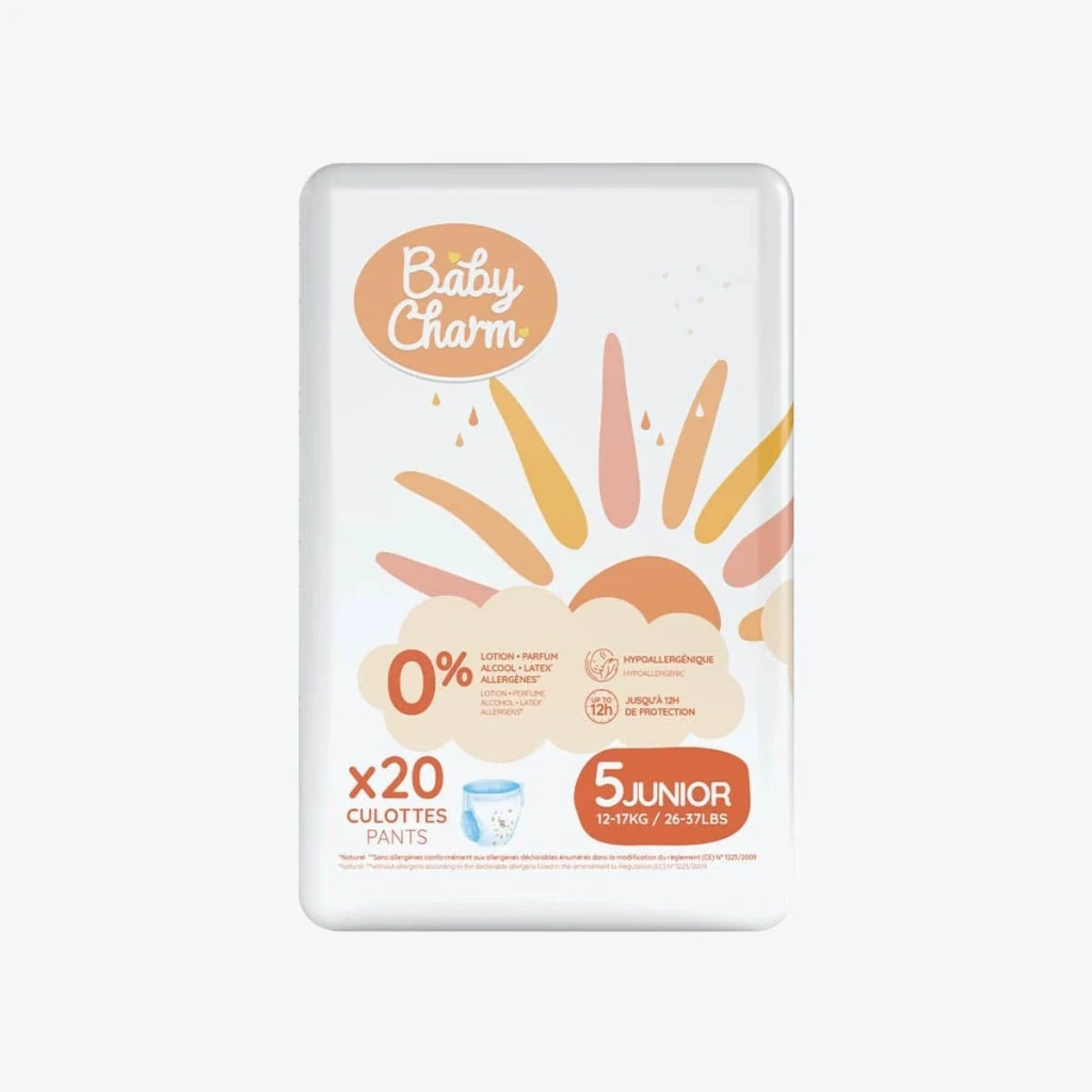 [CBBCULOTTE12/17] Culotte bébé Babycharm N°5 Junior 12-17Kg Sachet de 20 Pants