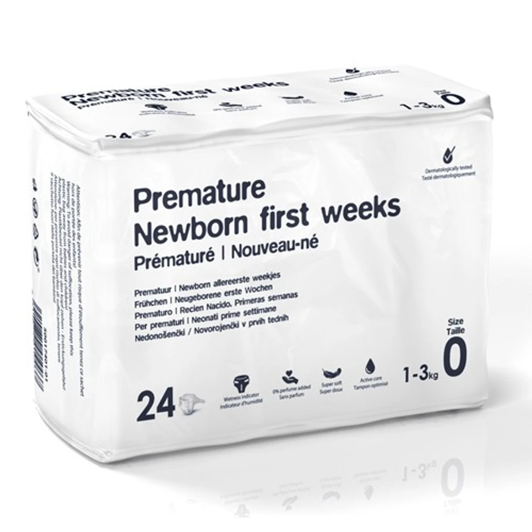 Couche Bébé Freelife N°0 Prématuré 1-3Kg Sachet de 24 couches
