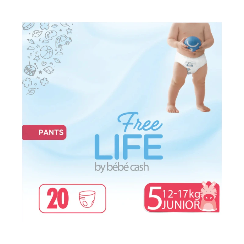 Culotte Bébé Freelife N°5 Junior 12-18Kg Sachet de 20 Pants