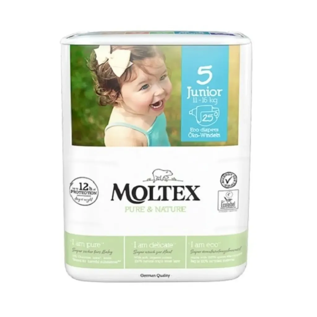 [CBMNJ11/25] Couche Bébé Moltex N°5 Junior 11-16Kg Sachet de 25 Couches
