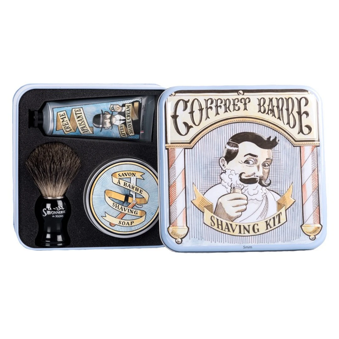 [CBSN] Coffret Barbe Boite Métal Homme Savonnerie de Nyons