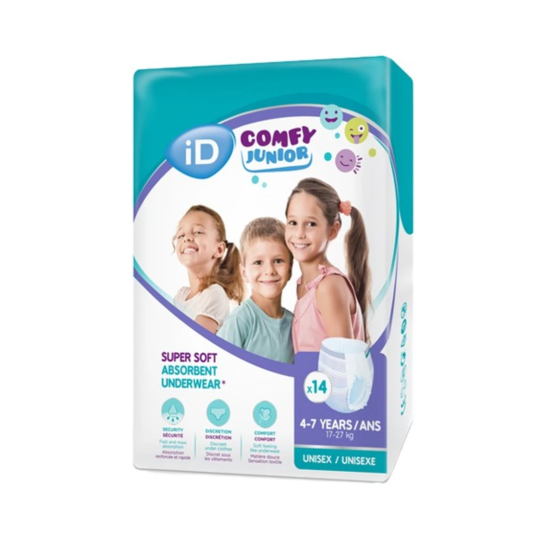 Culotte Enfant ID Comfy 4 - 7 ans Junior 17-27Kgs Sachet de 14 pants