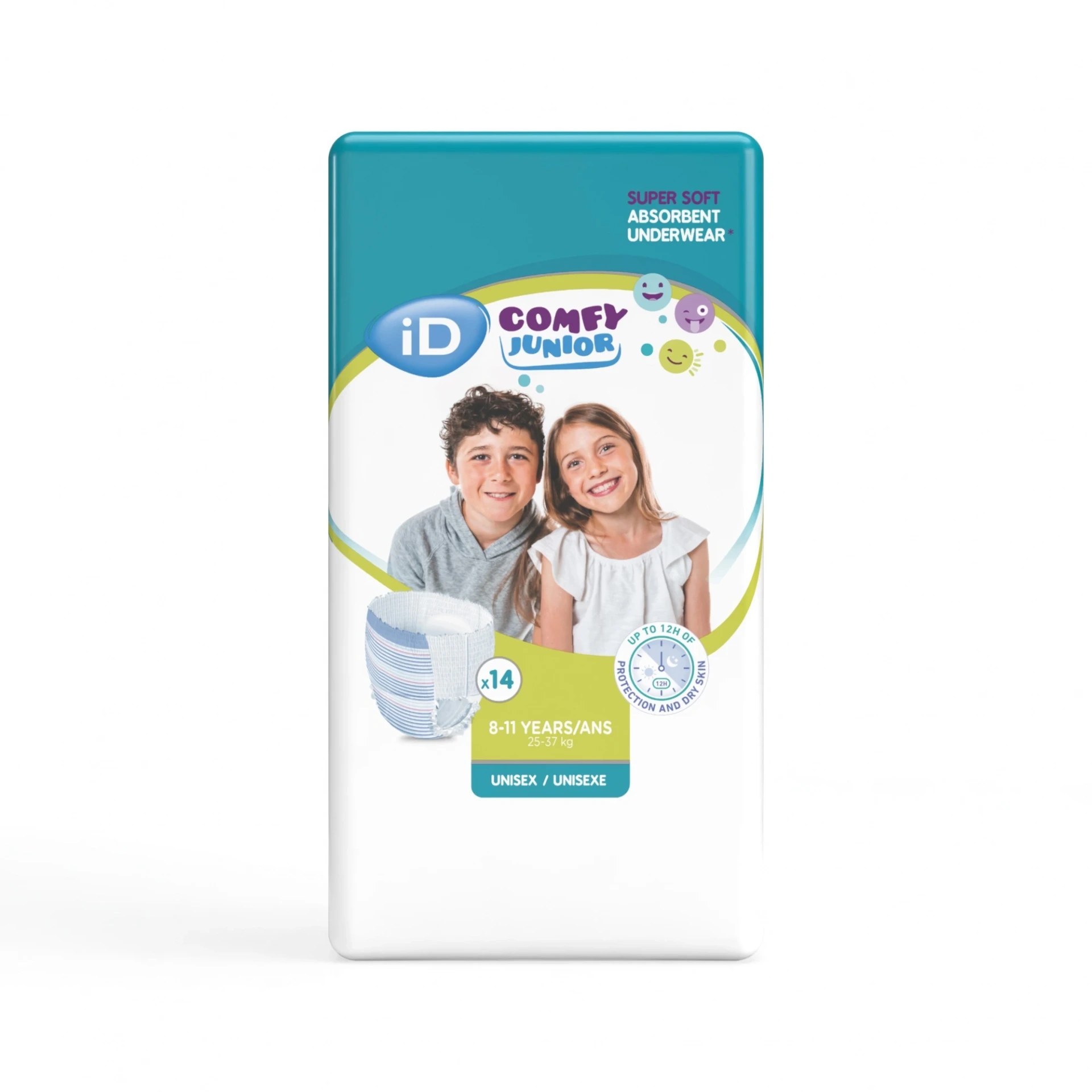 [CCJ8/15] Culotte Enfant ID Comfy 8-11 ans Junior 24-47Kg Sachet de 14 Pants