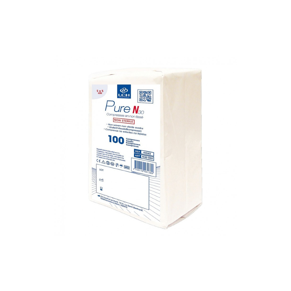 [CNTNS05] Compresse Non Stérile Non Tissée 5X5cm 30Gr Sachet de 100