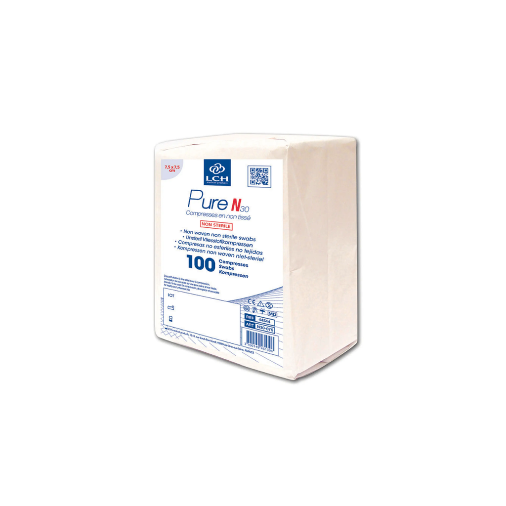 Compresse Non Stérile Non Tissée 7,5X7,5cm 30Gr Sachet de 100