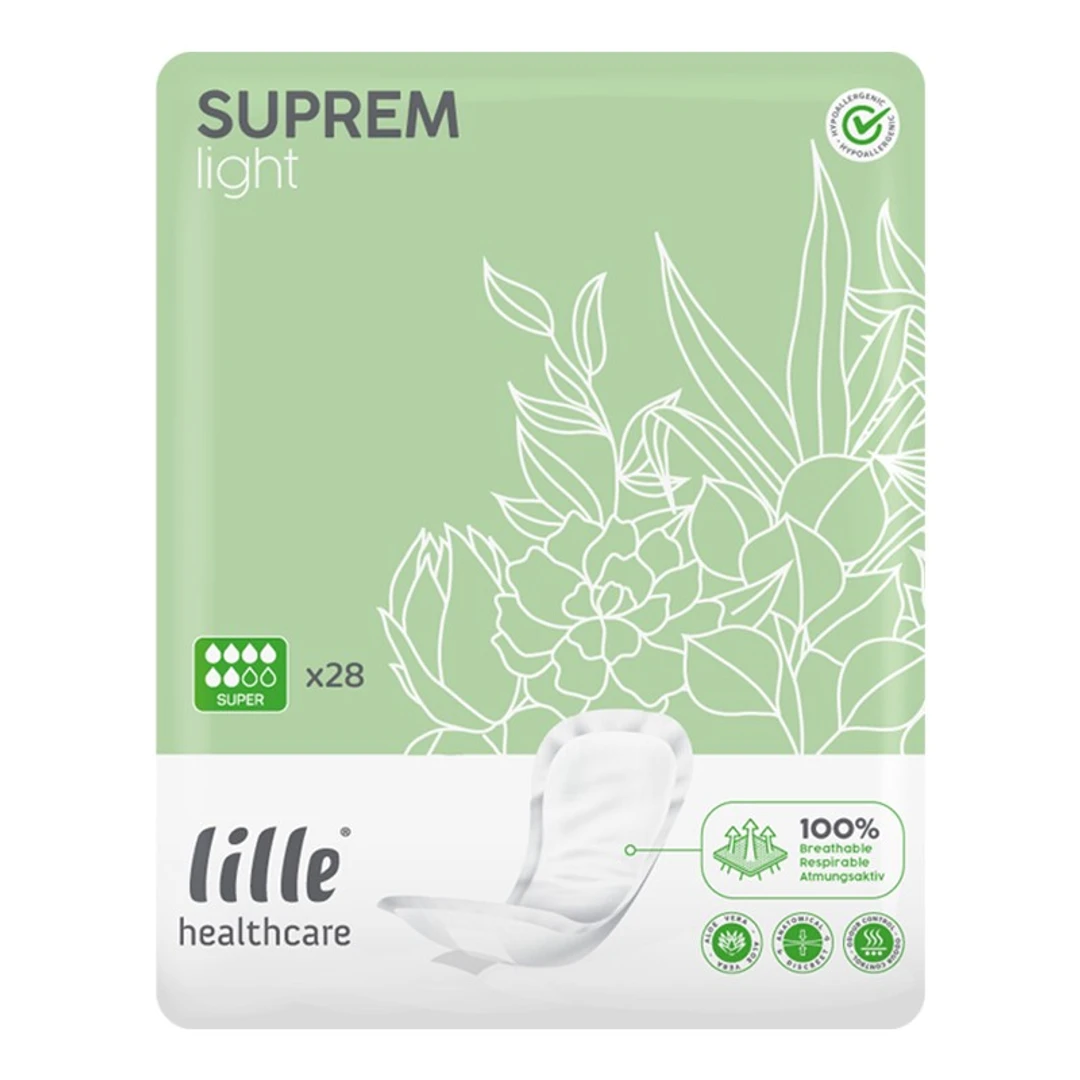 Protection Pour Fuites Urinaires LILLE SUPREM Light Super Sachet de 28 - Arrêt référence