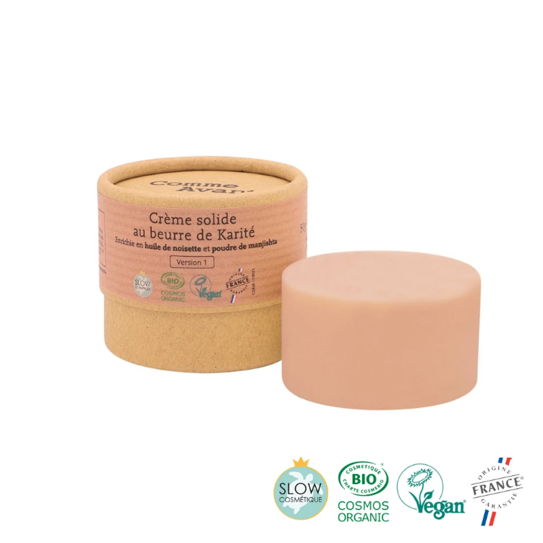 Creme Solide Bio Huile Noisette Et Poudre Manjishta Comme Avant 50G