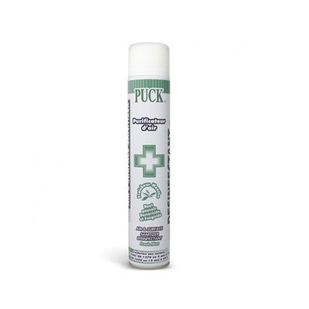 Bombe d'Atmosphère Désodorisante Bactéricide Menthe Puck 750ml