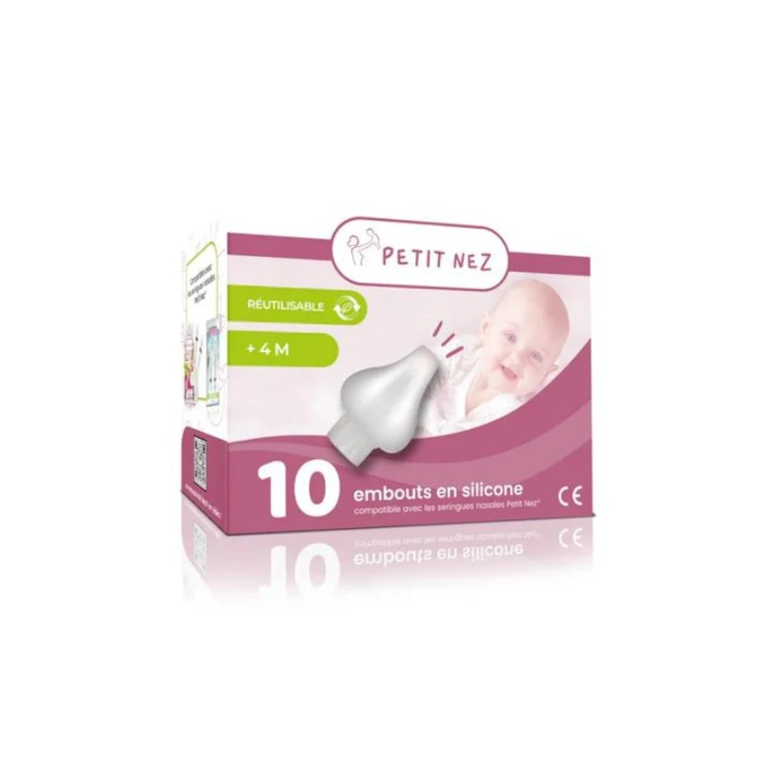 [ESSNPN] Embouts Silicones Pour Seringues Nasales "Petits Nez" Boite de 10