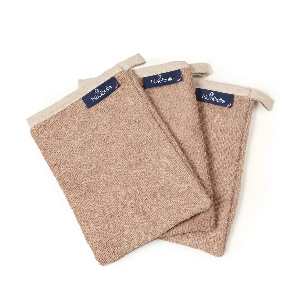 [GANTTOILETTE] Gant de Toilette Doux Et Réversible NéoBulle Lot de 3