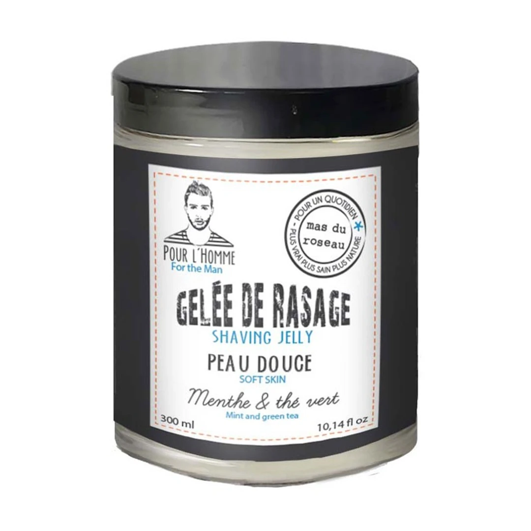 [GELEERAS] Gelée de Rasage à La Menthe Et Au Thé Vert Mas Du Roseau Pot de 300ml