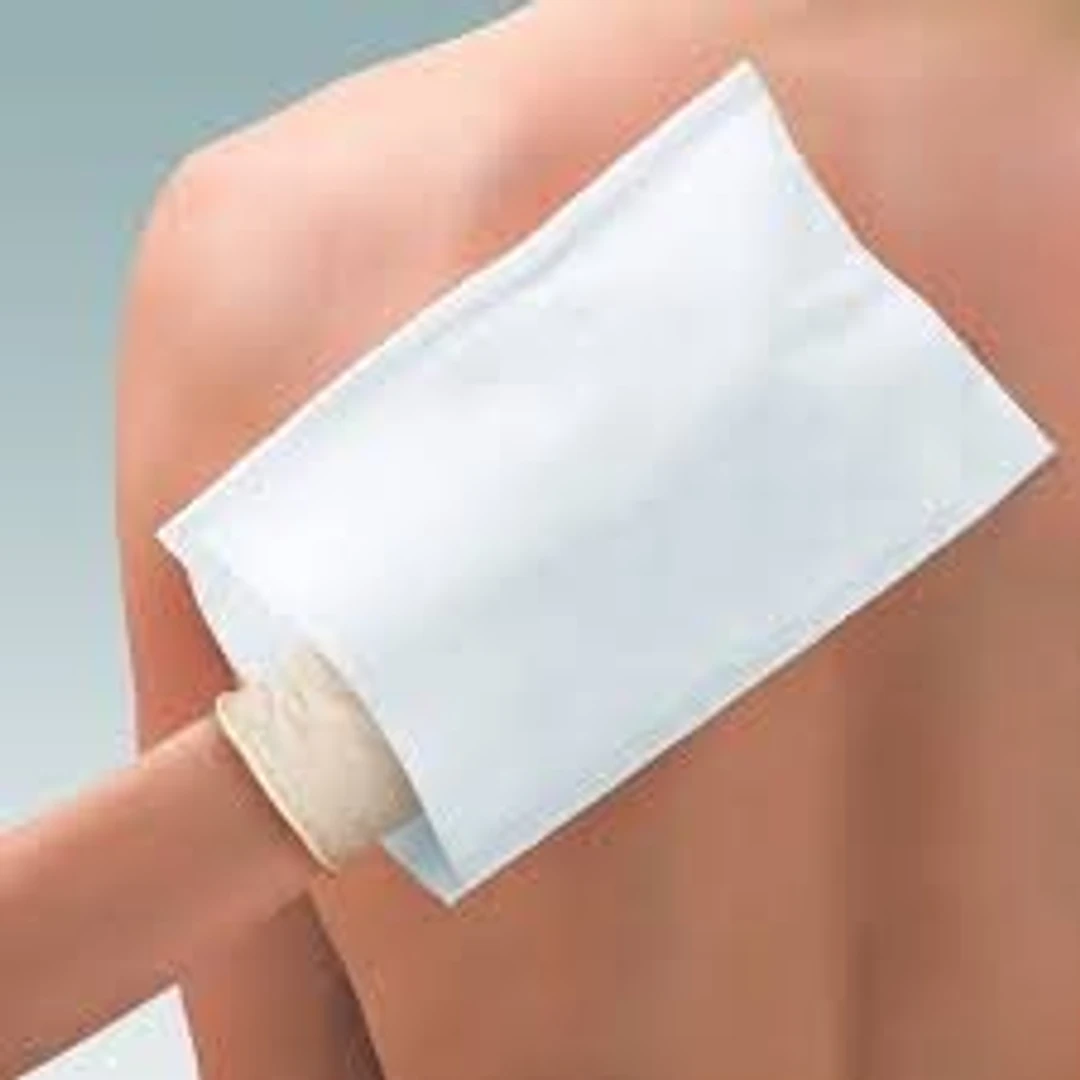 Gants de Toilette Molletonnes Blanc 75G Id Care Sachet de 50