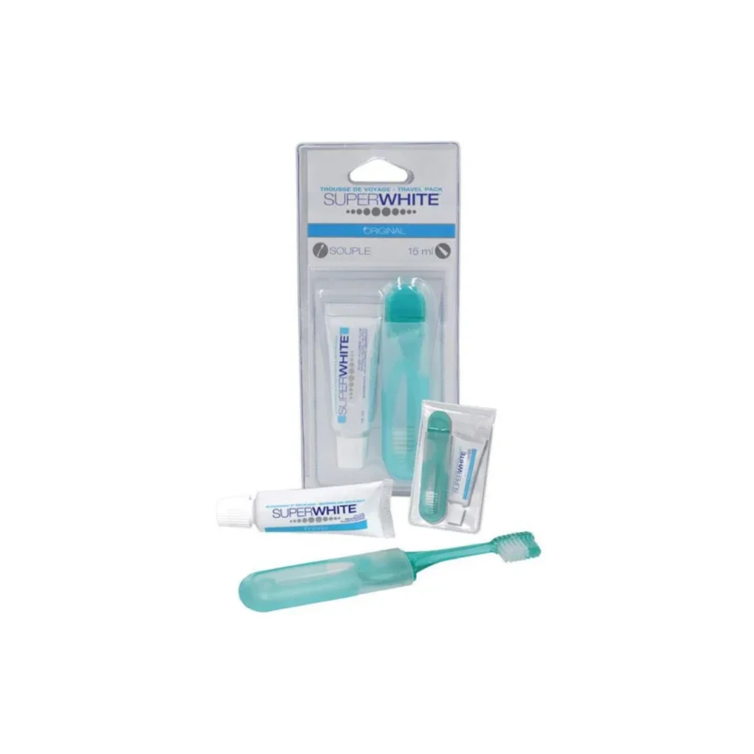 Kit Voyage Brosse à Dent + Dentifrice 15ml Soft White