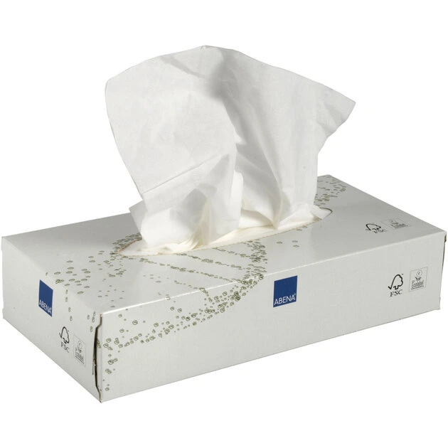[MB100PO] Mouchoirs Blanc 100% Pure Ouate de Cellulose ABENA Boîte de 100