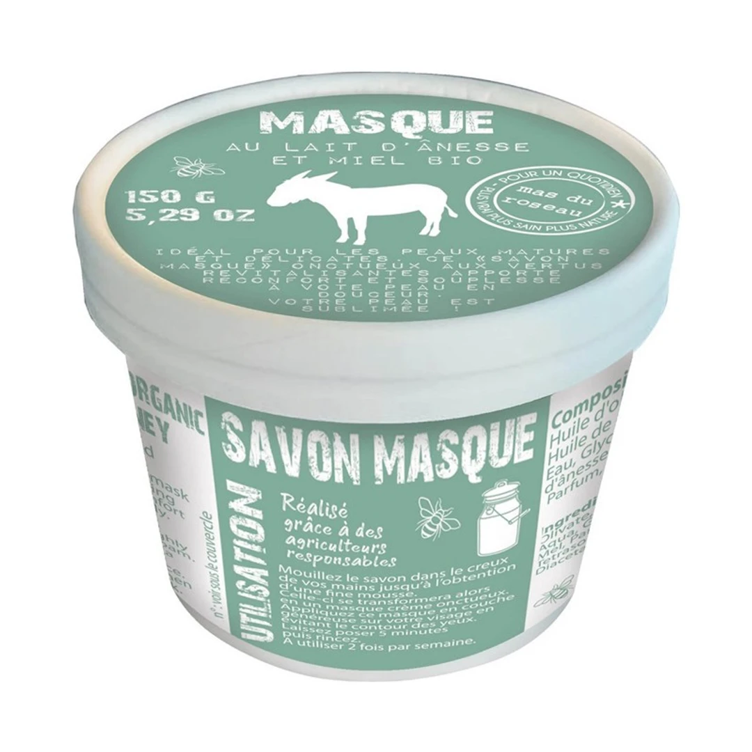 [MLA150] Savon Masque Au Lait d'Anesse Et Miel Bio Mas Du Roseau 150G