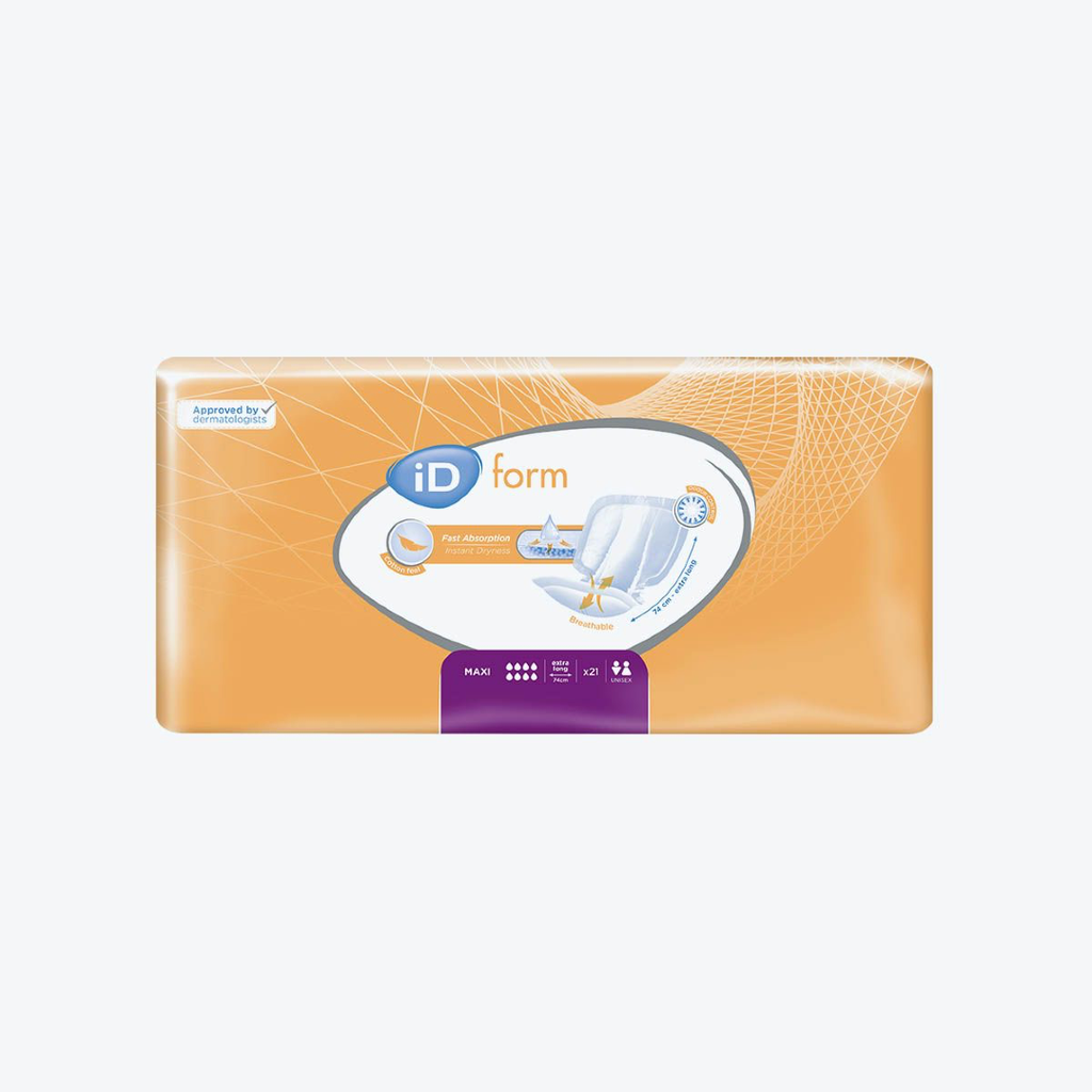 Protection pour fuites urinaires ID FORM Maxi-Extra Long Sachet de 21