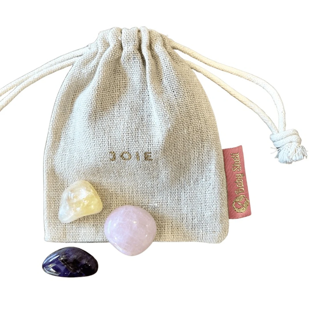 Lot de 3 Pierres Lithothérapie "Joie" Baby Shell