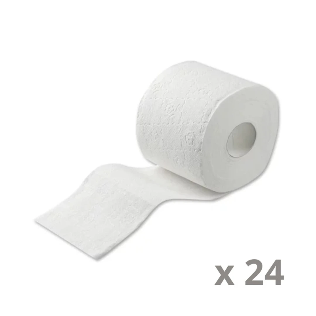 Papier Toilette 2 Plis 100% Pure Cellulose sachet de 24 rouleaux