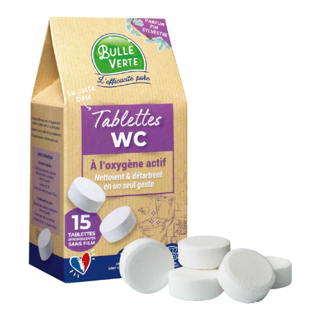 Pastilles WC à L'Oxygène Actif Bulle Verte Sachet de 15
