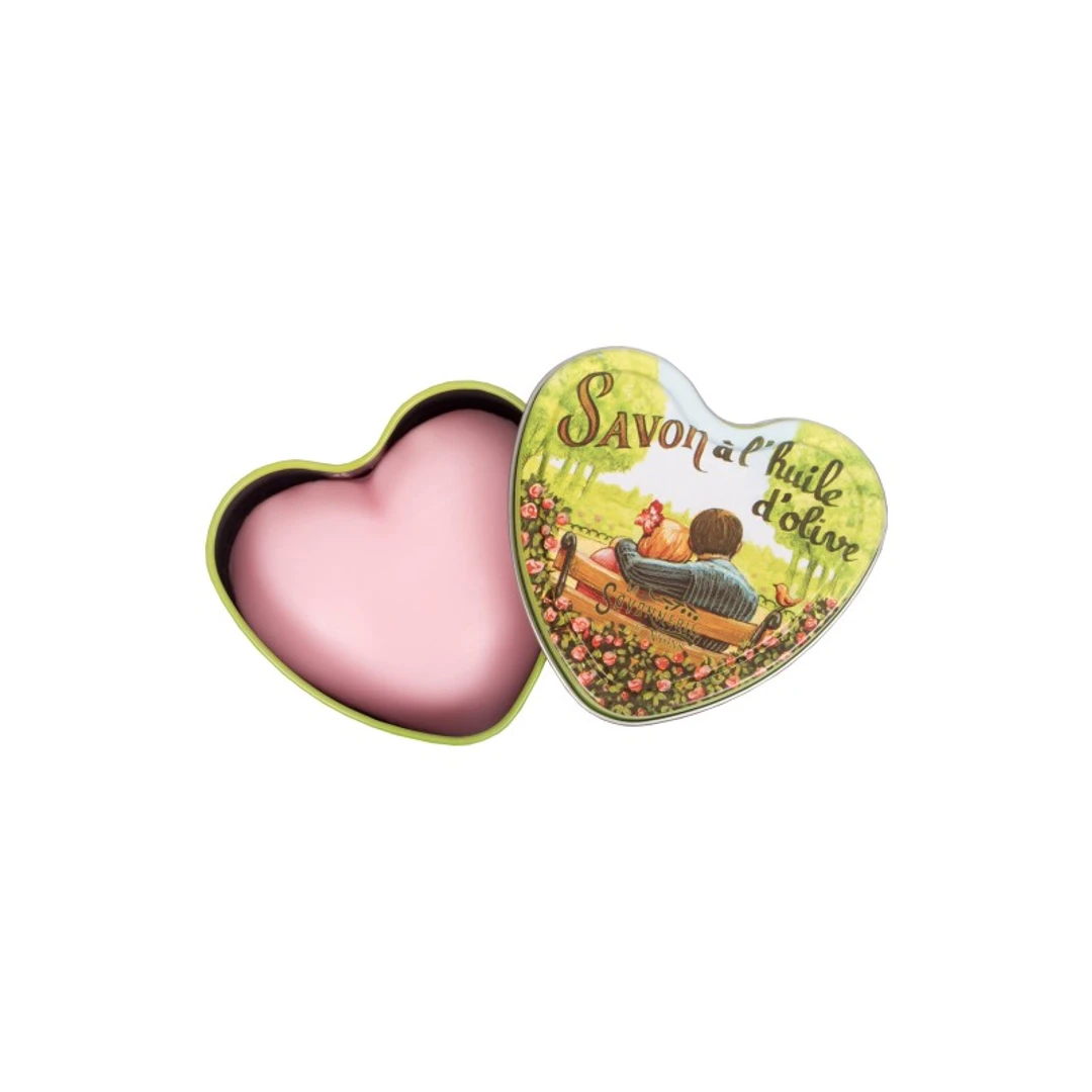 [SCASN] Boite Savon à La Rose En Forme de Coeur Savonnerie de Nyons 100G