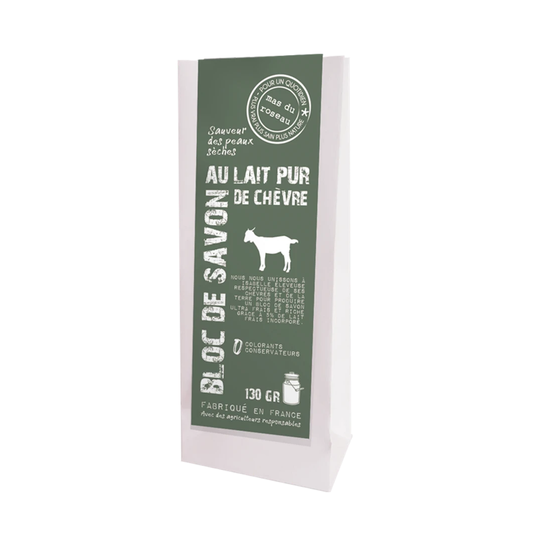 [SLC130] Bloc de Savon Au Lait Pur de Chevre Mas Du Roseau 130G