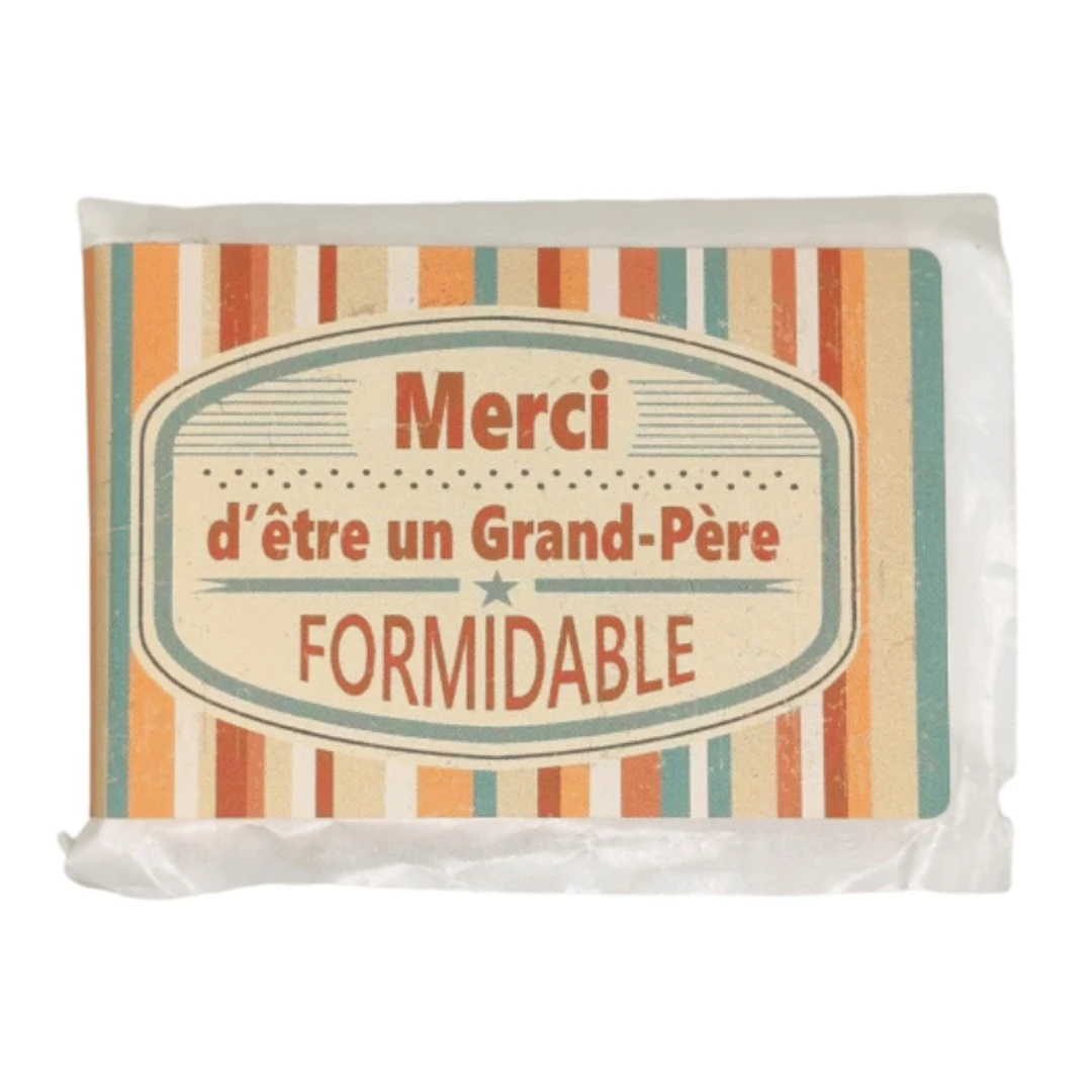 [SMGPF50GRS] Savonnette Merci "Grand Père Formidable" Mas Du Roseau 50G