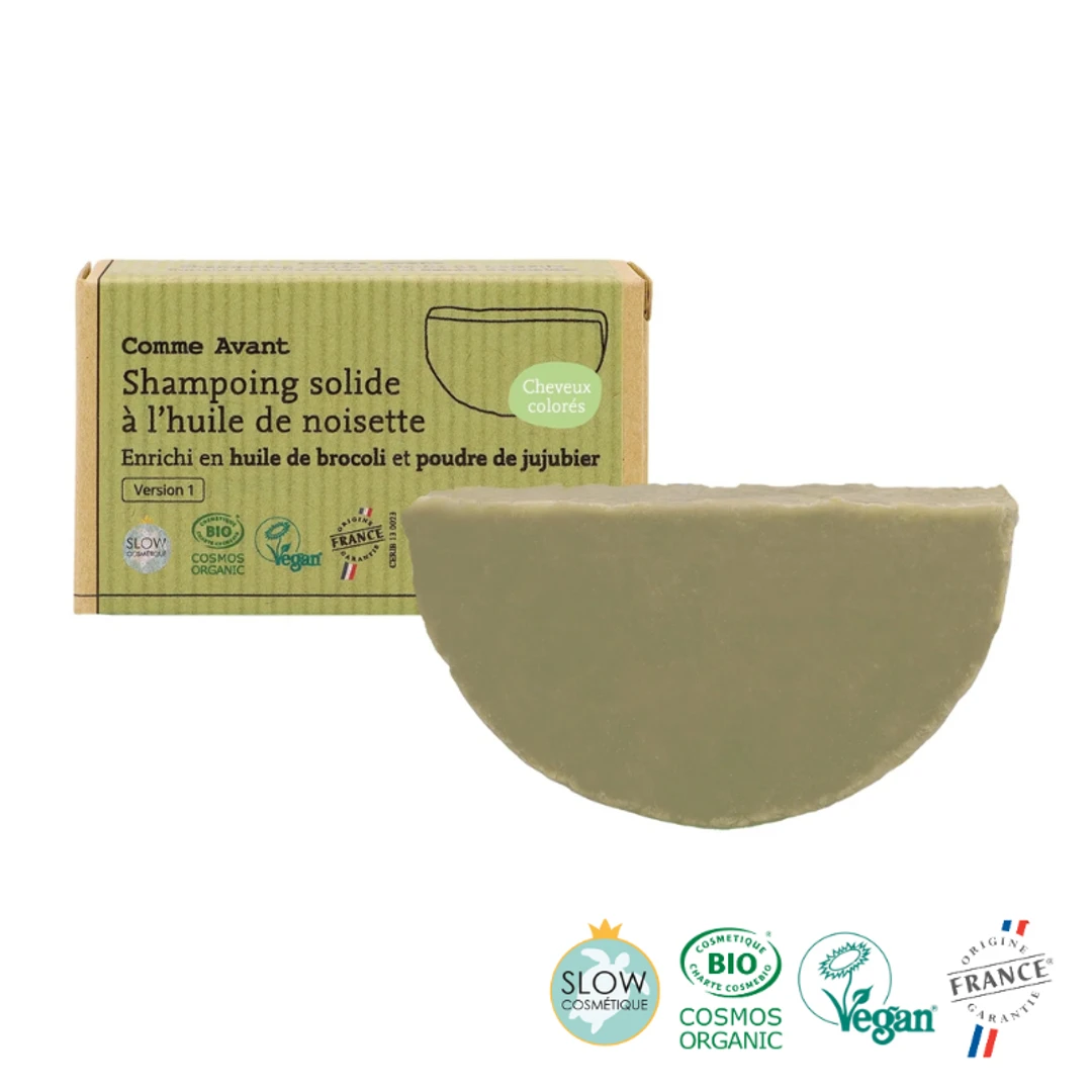 Shampoing Solide Bio Huile de Brocoli Et Jujubier Comme Avant 70G