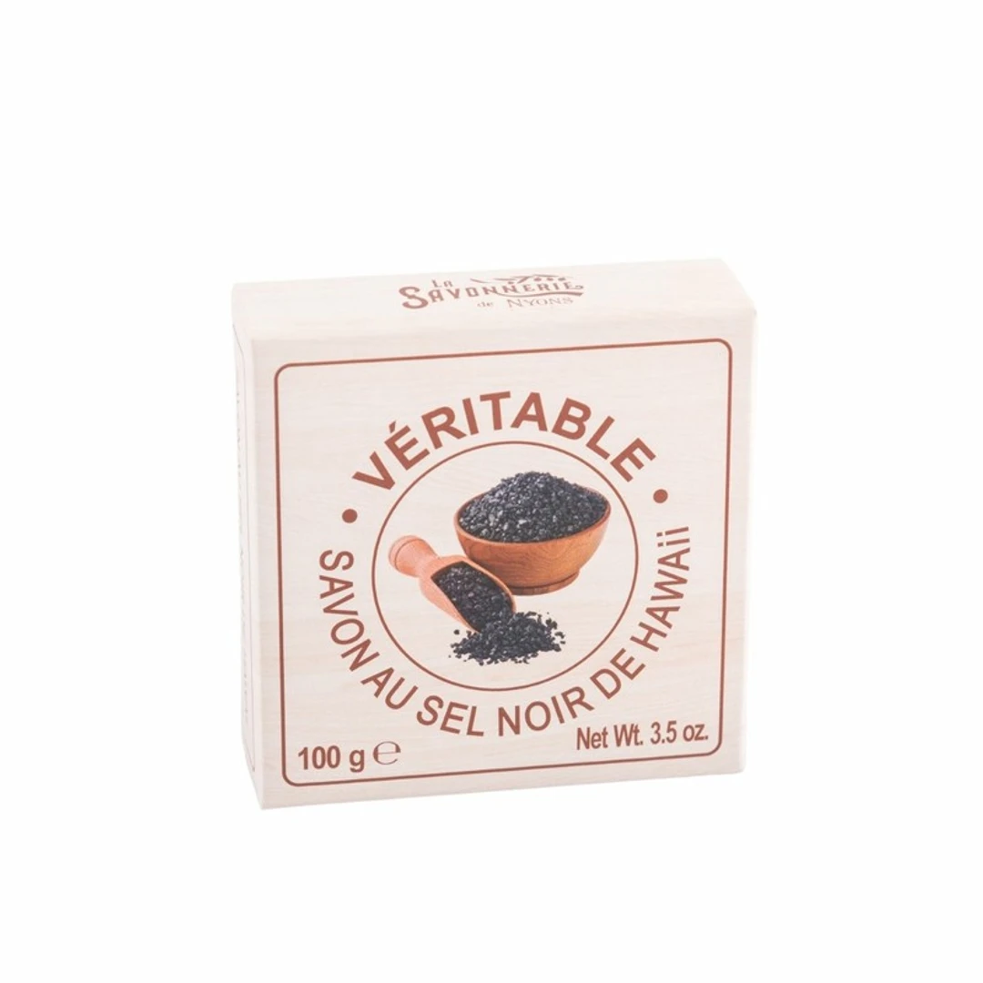 Savon Au Sel Noir d'Hawaï Savonnerie de Nyons 100G