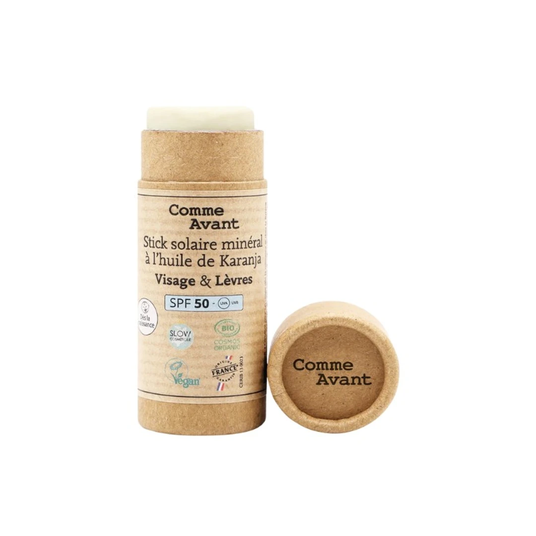 Stick Solaire Minéral Solide SPF50 Visage & Lèvres Comme Avant 20G
