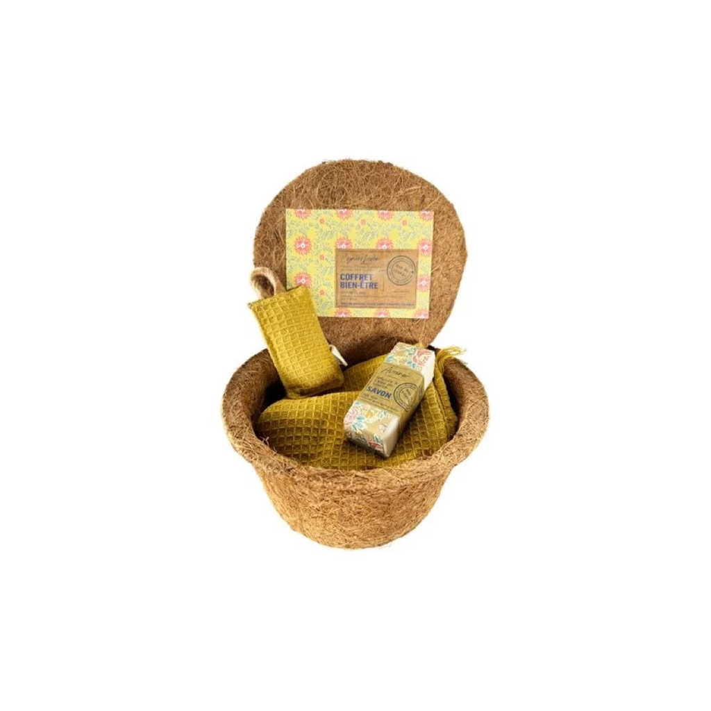 Coffret Bien-Etre (1 Serviette +1 Savon +1 Éponge) Mas Du Roseau (Avoine)