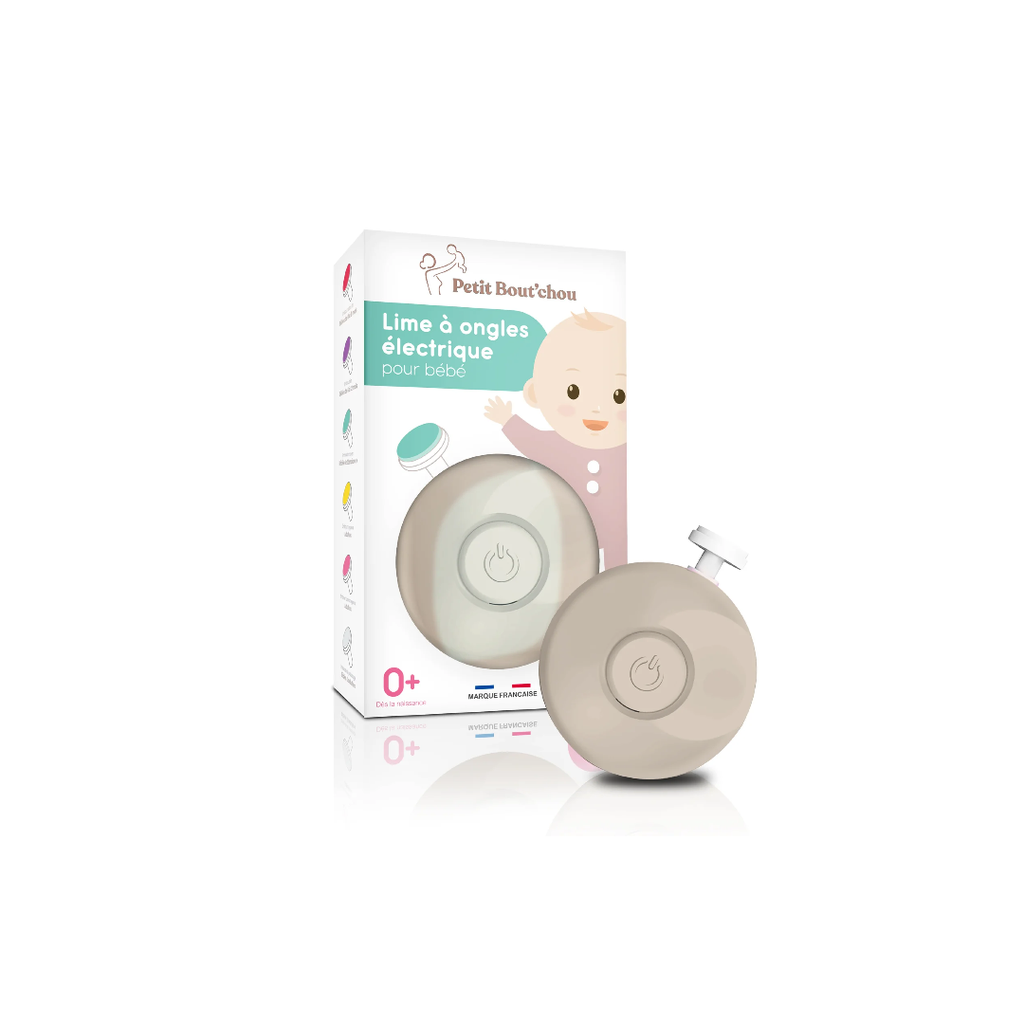 [LOBB-BEIGE] Lime à Ongles Electrique Bébé 6 Embouts Petit Bout'Chou (Beige)